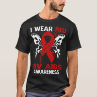 Eu Visto Vermelho Para A Consciência Da AIDS.