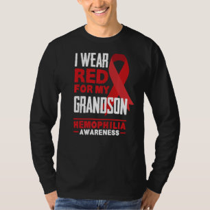 Camiseta Eu Visto Vermelho Para A Consciência Da Hemofilia