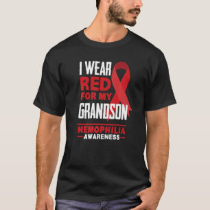 Camiseta Eu Visto Vermelho Para A Consciência Da Hemofilia