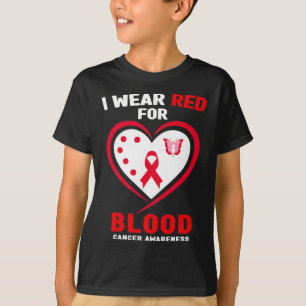 Camiseta Eu Visto Vermelho Para A Consciência Do Cancer 3