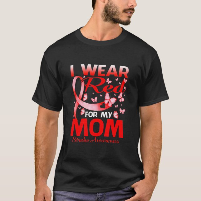 Camiseta Eu Visto Vermelho Para A Minha MÃE Causar Consciên (Frente)