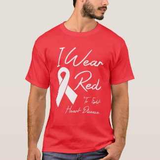 Camiseta Eu Visto Vermelho Para Combater A Consciência Da D