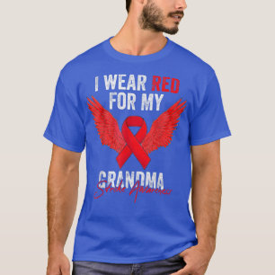 Camiseta Eu Visto Vermelho Para Minha Avó Enganar Anjo R