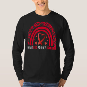 Camiseta Eu Visto Vermelho Para Minha Avó Sentir Consciênci