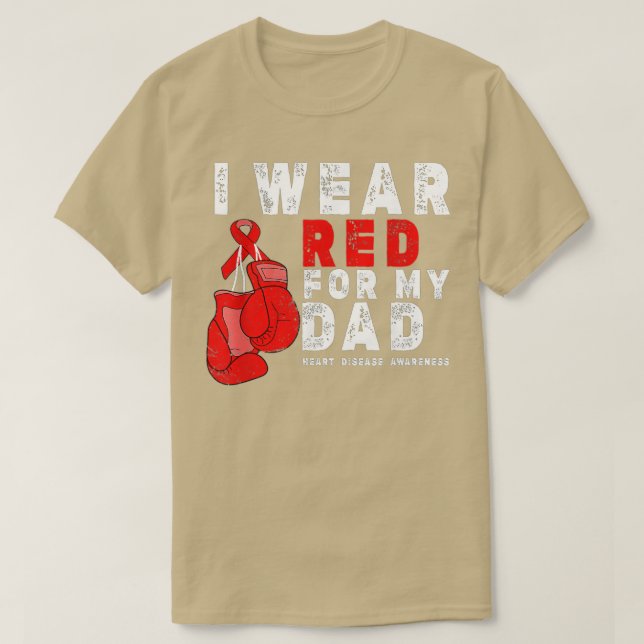 Camiseta Eu Visto Vermelho Para Minha Consciência Da Doença (Frente do Design)