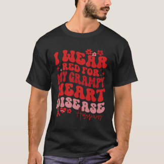 Camiseta Eu Visto Vermelho Para Minha Doença Cardíaca Vergo