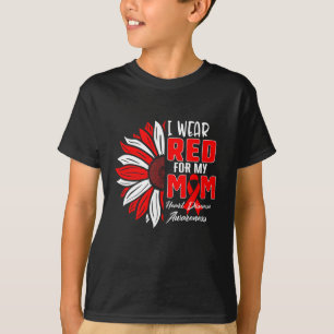 Camiseta Eu Visto Vermelho Para Minha Mãe Doença Cardíaca.
