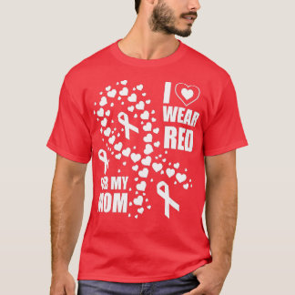 Camiseta Eu Visto Vermelho Para Minha Mãe Ficar Vermelha Do
