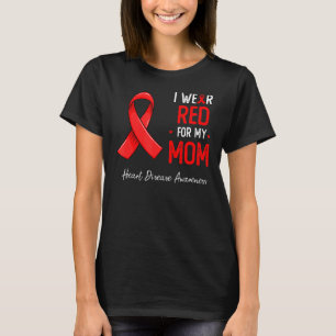 Camiseta Eu Visto Vermelho Para Minha Mãe, Mês De Consciênc