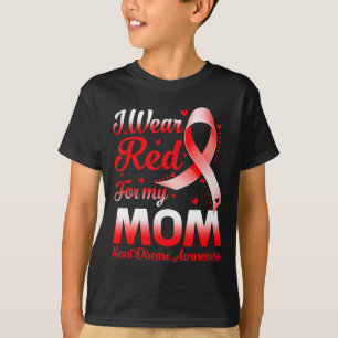 Camiseta Eu Visto Vermelho Para Minha Mãe Sensibilização Pa