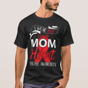 Camiseta Eu Visto Vermelho Para Minha Mãe Sensibilização Pa
