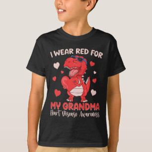Camiseta Eu Visto Vermelho Para Minha Vovó Sensibilização P