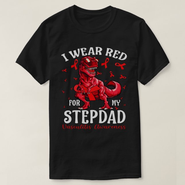 Camiseta Eu Visto Vermelho Para O Meu Din De Sensibilização (Frente do Design)