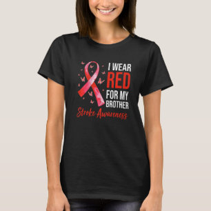 Camiseta Eu Visto Vermelho Para O Meu Irmão Enganar A Consc