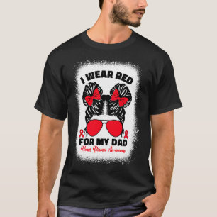 Camiseta Eu Visto Vermelho Para O Meu Pai Doença Cardíaca S