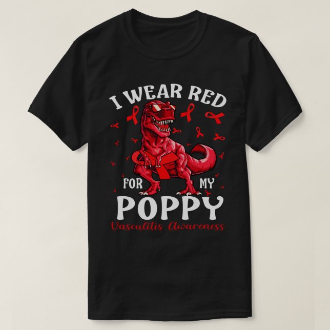 Camiseta Eu Visto Vermelho Para Os Meus Dinos De Consciênci (Frente do Design)