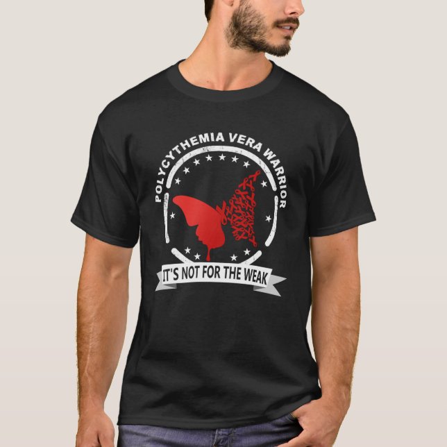 Camiseta Eu Visto Vermelho Para Politítemia Vera Guerreiro  (Frente)