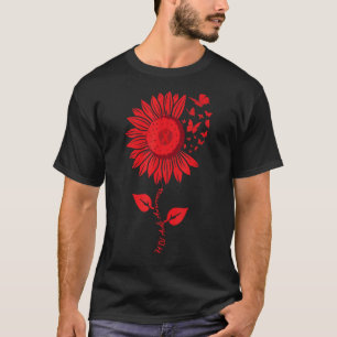 Camiseta Eu visto Vermelho Para Sensibilizar A AIDS para o