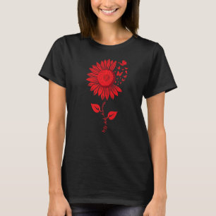 Camiseta Eu visto Vermelho Para Sensibilizar A AIDS para o