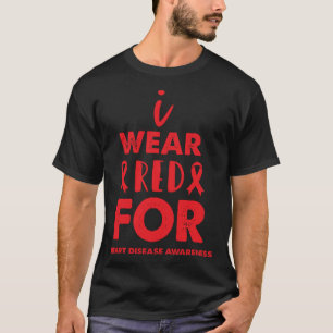 Camiseta Eu Visto Vermelho Para Sensibilizar Doenças Cardía