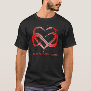 Camiseta Eu Visto Vermelho Por Anemia Sensibilização Guerre