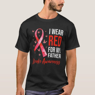 Camiseta Eu Visto Vermelho Por Meu Pai Causar Sobrevivência