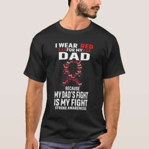 Camiseta Eu Visto Vermelho Por Meu Pai Traço De Fita Do Gue