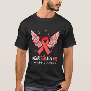 Camiseta Eu Visto Vermelho Por Mim Hemofilia
