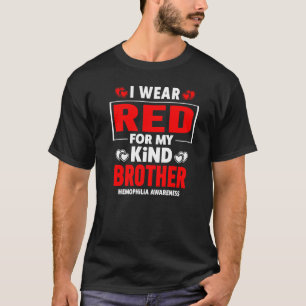 Camiseta Eu Visto Vermelho Por Minha Consciência De Hemofil