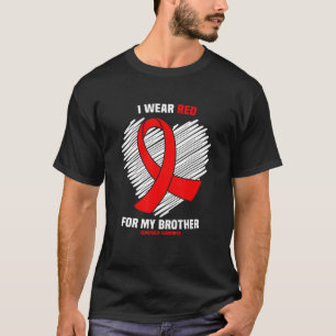 Camiseta Eu Visto Vermelho Por Minha Consciência De Hemofil