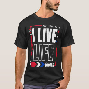 Camiseta Eu Vivo a Vida ao Estilo Americano Patriótico EUA