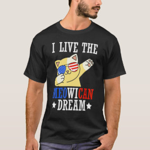Camiseta Eu Vivo O Sonho Meowicano Dia Da Independência Dab