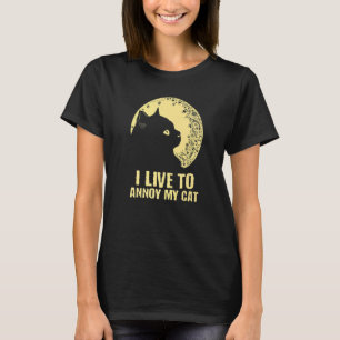 Camiseta Eu vivo para irritar meu gato, mãe, Pai de gato