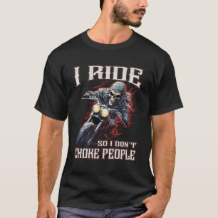 Camiseta Eu Vivo Para Não Pegar Motociclista De Pessoas
