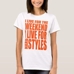 Camiseta Eu vivo para o fim de semana (alaranjado)