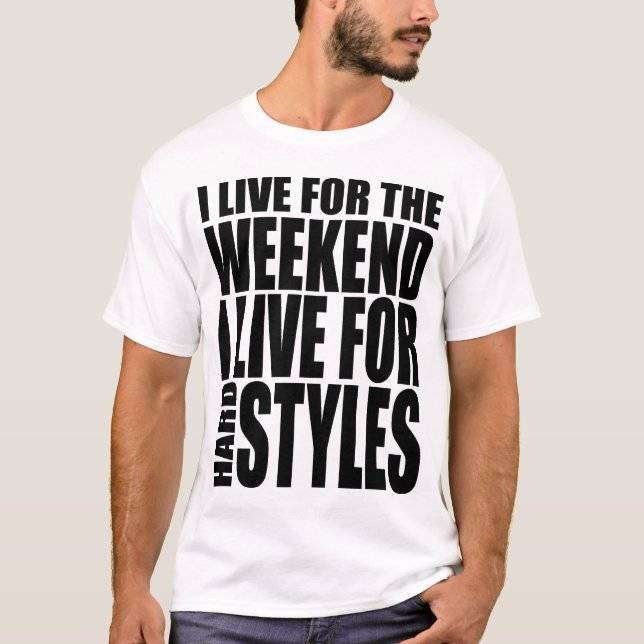 Camiseta Eu vivo para o fim de semana (Showtek) (Frente)