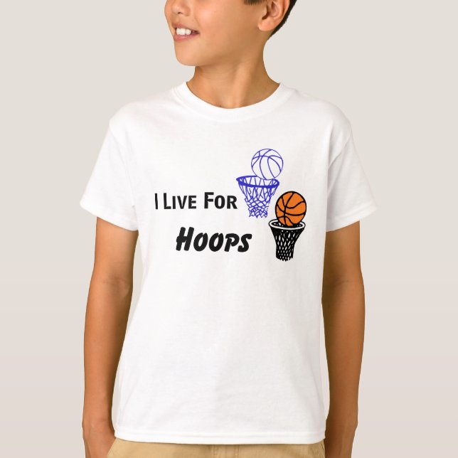 Camiseta Eu Vivo Por Hoops Boys Tee (Frente)