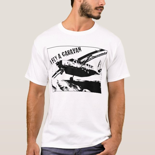 Camiseta "EU VÔO t-shirt de uma CARAVANA" (Frente)