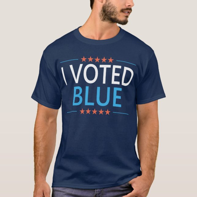 Camiseta Eu Votei no Democrata Azul (Frente)