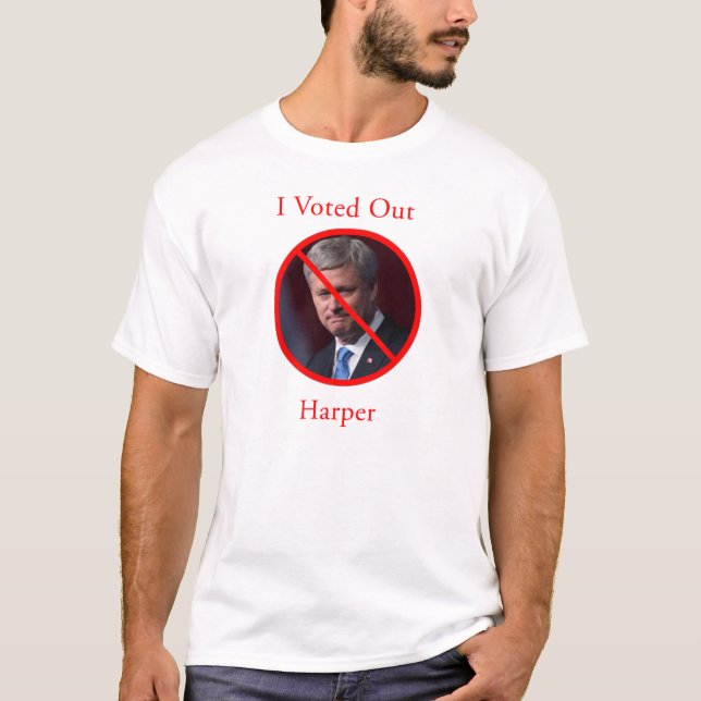 Camiseta Eu Votei Para Fora Harper (Frente)