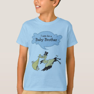Camiseta Eu voto para um irmão que do bebê o género reve