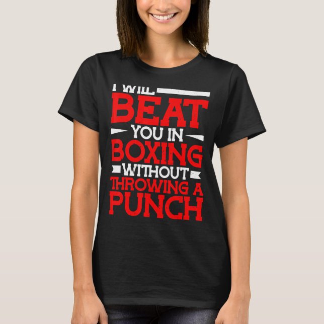 Camiseta Eu Vou Bater Em Você No Boxing Sem Dar Um Almoço (Frente)
