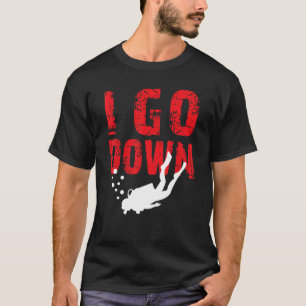 Camiseta Eu vou para o Oceano Submarino, instrução de mergu