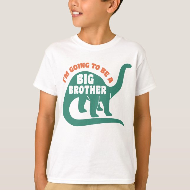 Camiseta Eu vou ser um grande dinossauro irmão (Frente)