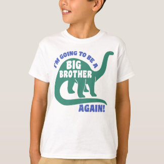Camiseta Eu vou ser um grande irmão de novo Dinossauro