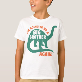 Camiseta Eu vou ser um grande irmão de novo Dinossauro