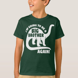 Camiseta Eu vou ser um grande irmão de novo Dinossauro