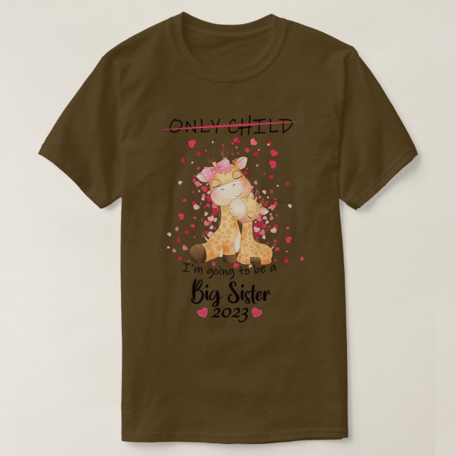 Camiseta Eu vou ser uma grande irmã 2023. (Frente do Design)