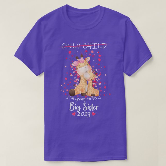 Camiseta Eu vou ser uma grande irmã 2023. (Frente do Design)
