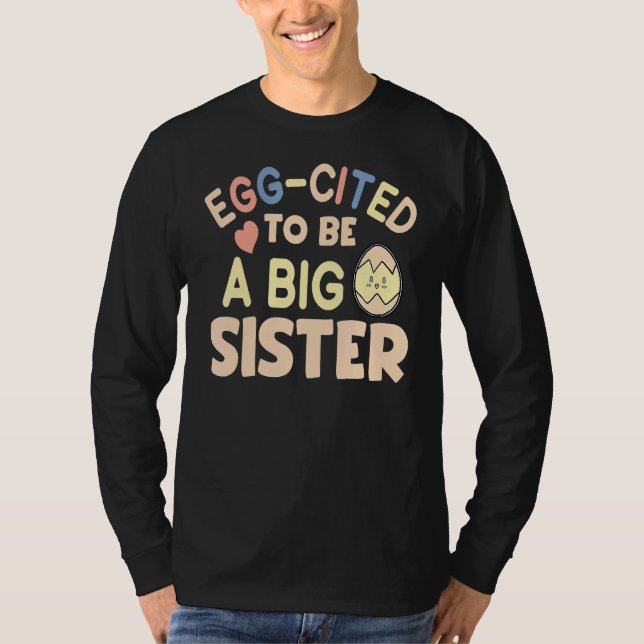 Camiseta Eu Vou Ser Uma Grande Irmã Páscoa Preg (Frente)